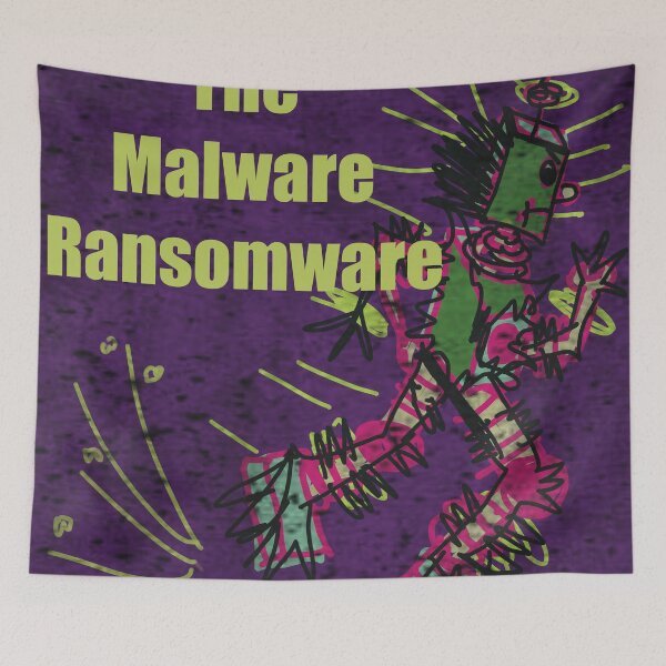 Item preview, Cybersecurity awareness pun the malware ransomware ran somewhere robot running designed and sold by empressbat merch.