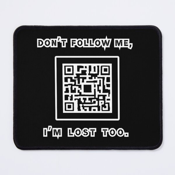 Item preview, Don't follow me, I'm lost too, black and white artwork with inscription designed and sold by silent-violin.