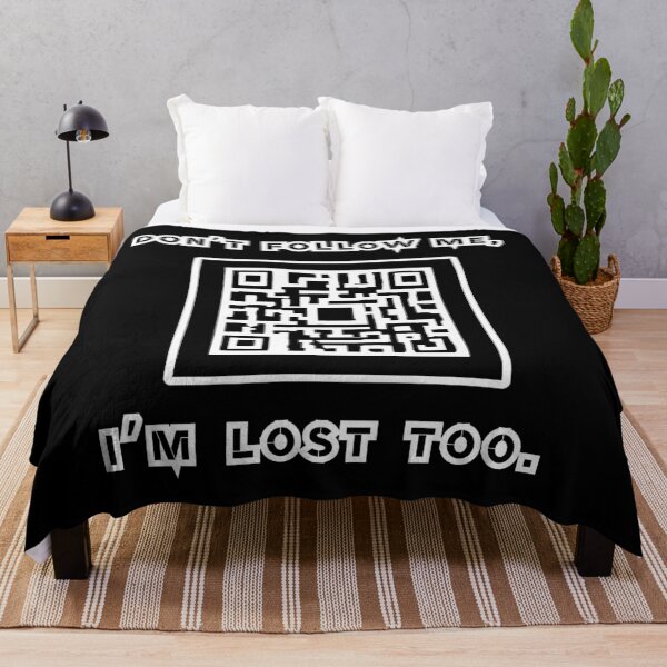 Item preview, Don't follow me, I'm lost too, black and white artwork with inscription designed and sold by silent-violin.