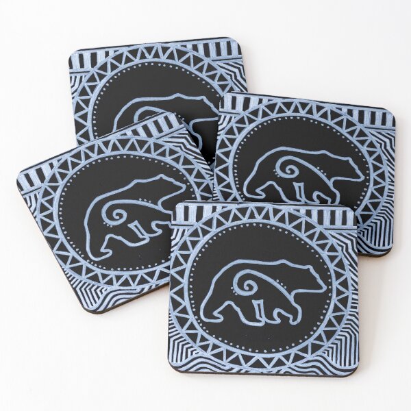 Item preview, Strength and Wisdom – Geometric Elephant Art in Gold and Gray designed and sold by kenglishart.