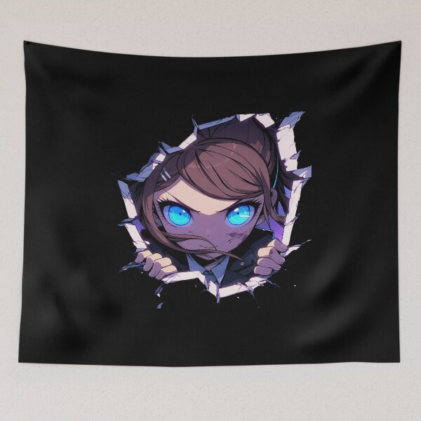Item preview, Aoi Asahina Peeking Chibi Danganronpa Anime Girl designed and sold by TorbenKuhano.