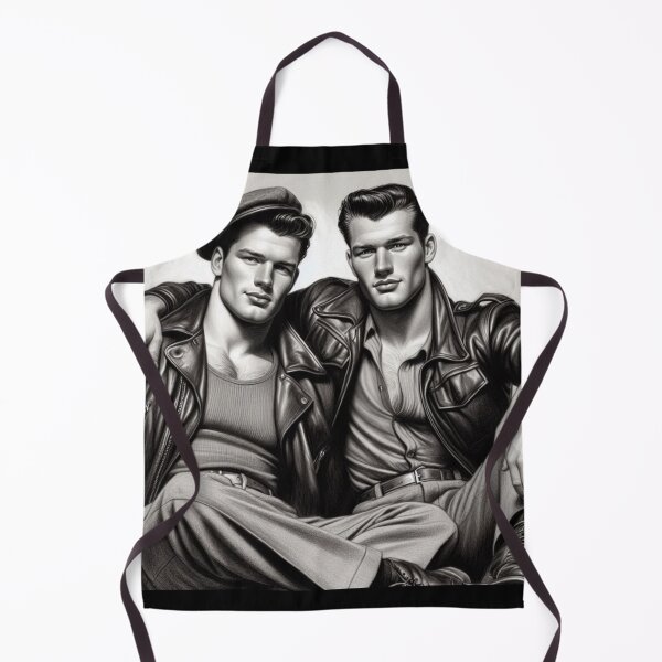 Item preview, 1940s Buddy & Me Tom of Finland Tribute Leather Bikers Pride Graphic Design designed and sold by ItsAKinkThing.