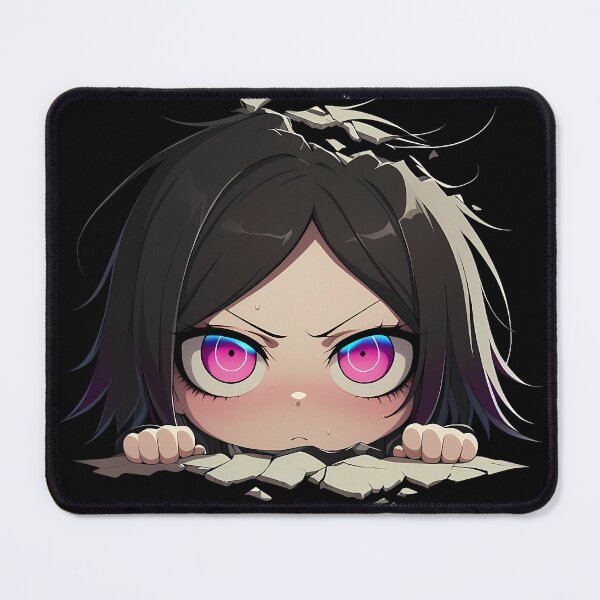 Item preview, Mukuro Ikusaba Peeking Chibi Danganronpa Anime Girl designed and sold by TorbenKuhano.