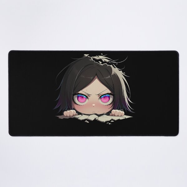Item preview, Mukuro Ikusaba Peeking Chibi Danganronpa Anime Girl designed and sold by TorbenKuhano.
