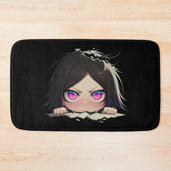 Item preview, Mukuro Ikusaba Peeking Chibi Danganronpa Anime Girl designed and sold by TorbenKuhano.