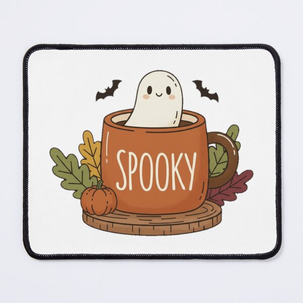 Item preview, Cozy Ghost Drinking Coffee | Spooky Season Pumpkin Spice Latte designed and sold by  ADBIB Design.
