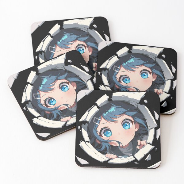 Item preview, Sayaka Maizono Peeking Chibi Danganronpa Anime Girl designed and sold by TorbenKuhano.
