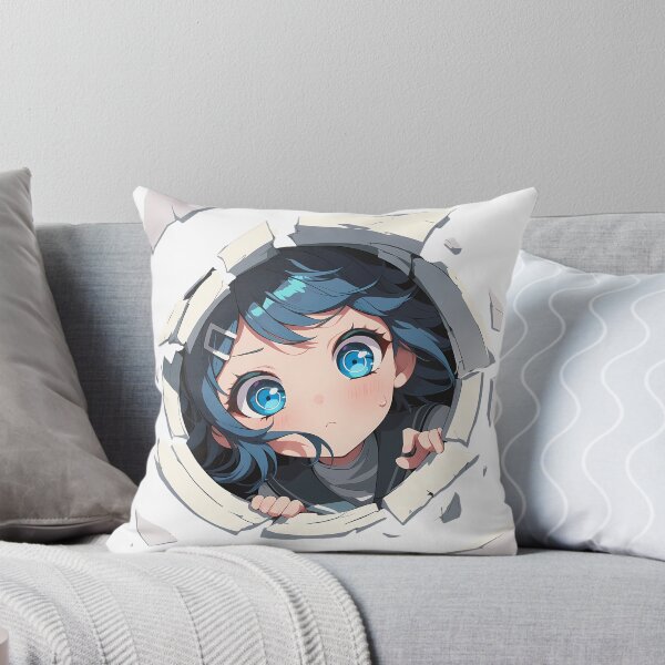 Item preview, Sayaka Maizono Peeking Chibi Danganronpa Anime Girl designed and sold by TorbenKuhano.