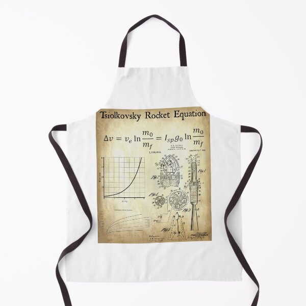 Item preview, Nerdy Vintage Tsiolkovsky Rocket Equation Science Teacher Black Text Parchment designed and sold by MathWare MathClips.