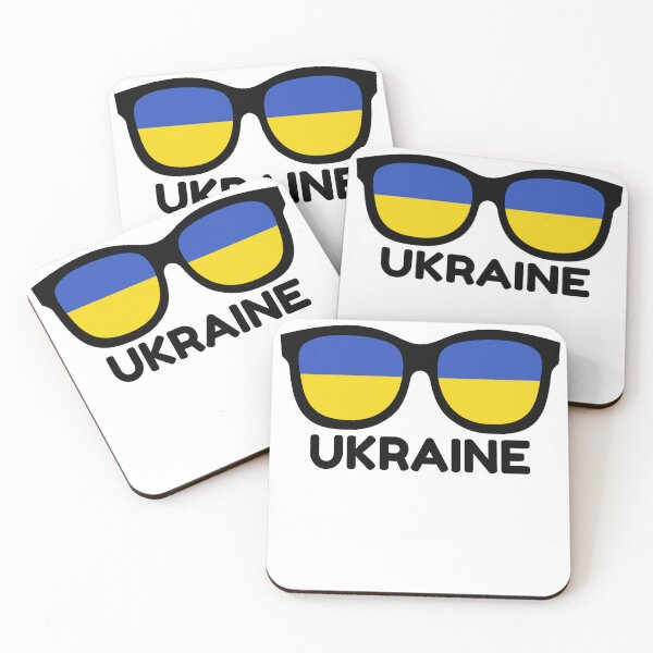 Artikelvorschau, Ukraine-Brille mit Text | Sonnenbrillen-Design mit ukrainischer Flagge entworfen und verkauft von wackyartwork.