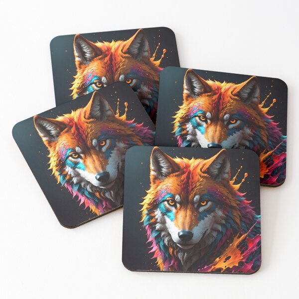 Item preview, Painted Wolf, multicolored designed and sold by EyesthatBlind.