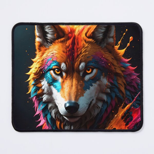 Item preview, Painted Wolf, multicolored designed and sold by EyesthatBlind.