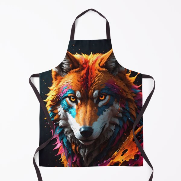 Item preview, Painted Wolf, multicolored designed and sold by EyesthatBlind.