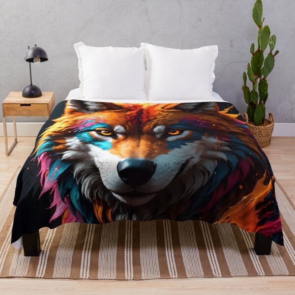 Item preview, Painted Wolf, multicolored designed and sold by EyesthatBlind.