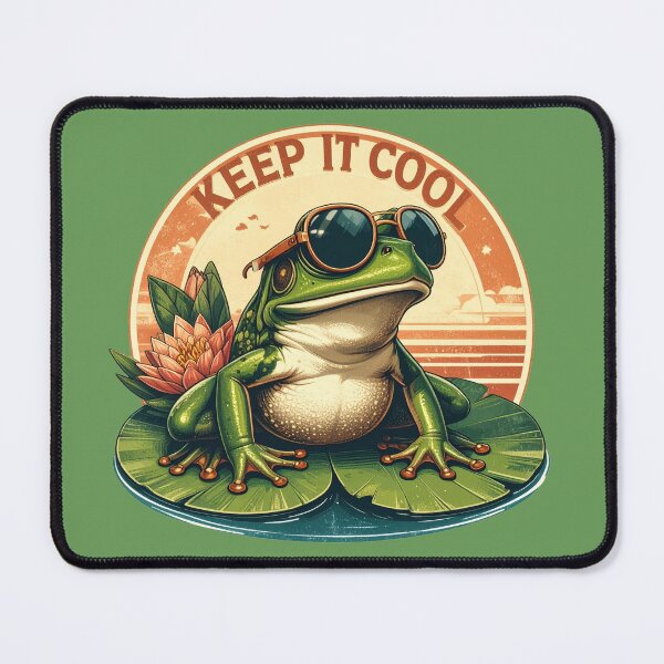 Item preview, Keep It Cool Frog T-Shirt - Retro Vintage Summer Vibe Sunglasses designed and sold by AOG-DESIGNS.