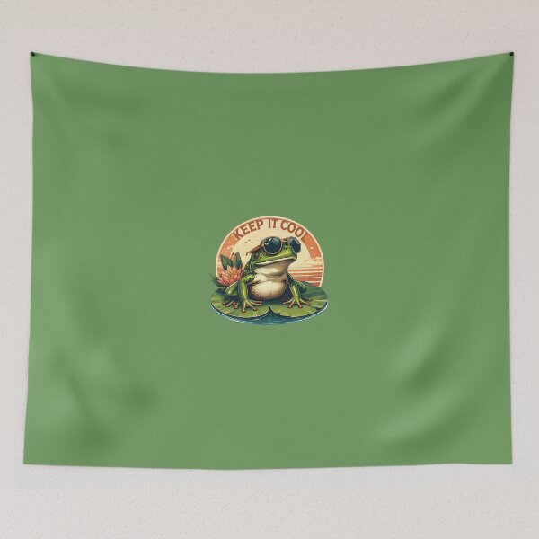 Item preview, Keep It Cool Frog T-Shirt - Retro Vintage Summer Vibe Sunglasses designed and sold by AOG-DESIGNS.