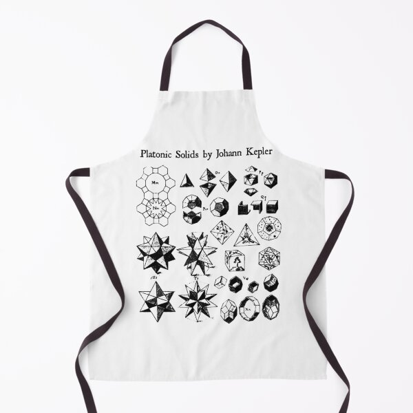 Item preview, Nerdy Vintage Platonic Solids by Johann Kepler Science Teacher Black Text designed and sold by MathWare MathClips.