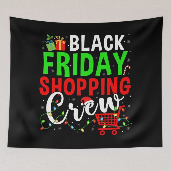 Item preview, Holiday Friday Sale Shopping Black 2025 Christmas Funny Happy designed and sold by Kraigsarina.