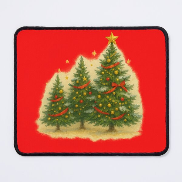 Item preview, Three Christmas Trees – Elegant Snow-Dusted Holiday Design in Classic Christmas Colors designed and sold by TheJoyfulPen.