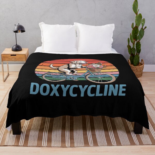 Item preview, Doxycycline Pharmacy Pun Dachshund on Bicycle Veterinary designed and sold by JulienAureo.