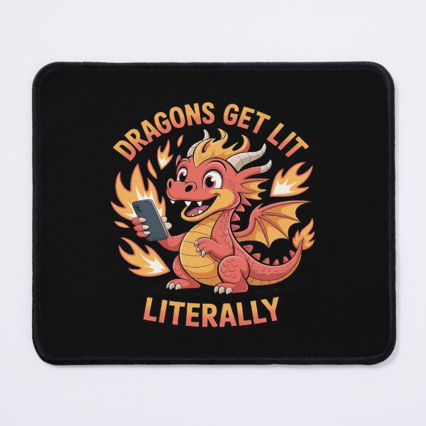 Item preview, Dragons Get Lit Literally Fire Dragon Selfie Artwork designed and sold by JulienAureo.