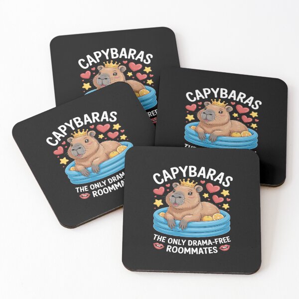 Item preview, Drama-free Roommates Capybara Animal Rodent Lover Capybaras designed and sold by JulienAureo.