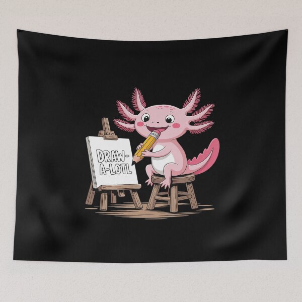 Item preview, Draw-alotl Funny Axolotl designed and sold by JulienAureo.
