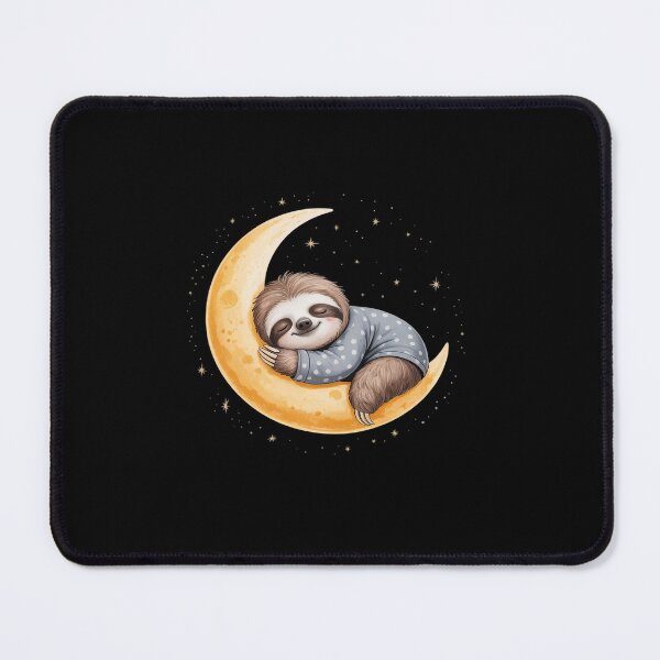 Item preview, Dreamy Sloth on a Crescent Moon Cute designed and sold by tabdejinti.