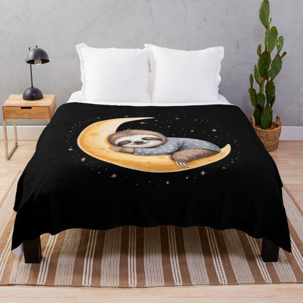 Item preview, Dreamy Sloth on a Crescent Moon Cute designed and sold by tabdejinti.