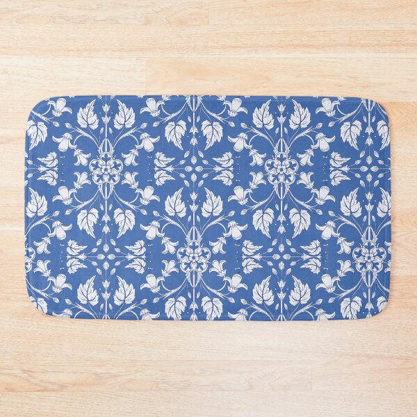 Item preview, Blue and white floral damask designed and sold by Ilikeiwantilove.