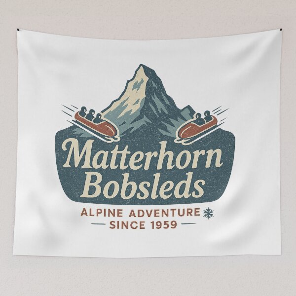 Item preview, Matterhorn Bobsleds Vintage Alpine Adventure Retro Mountain Ride Shirt designed and sold by Zippitydodads.