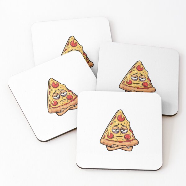Item preview, Bored Pizza Slice Character Sticker | Sleepy Pepperoni Slice Graphic Art designed and sold by Wat da shop?.