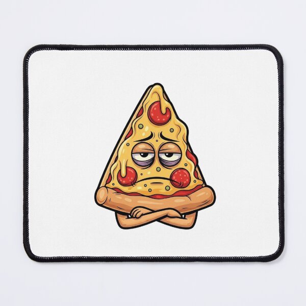 Item preview, Bored Pizza Slice Character Sticker | Sleepy Pepperoni Slice Graphic Art designed and sold by Wat da shop?.