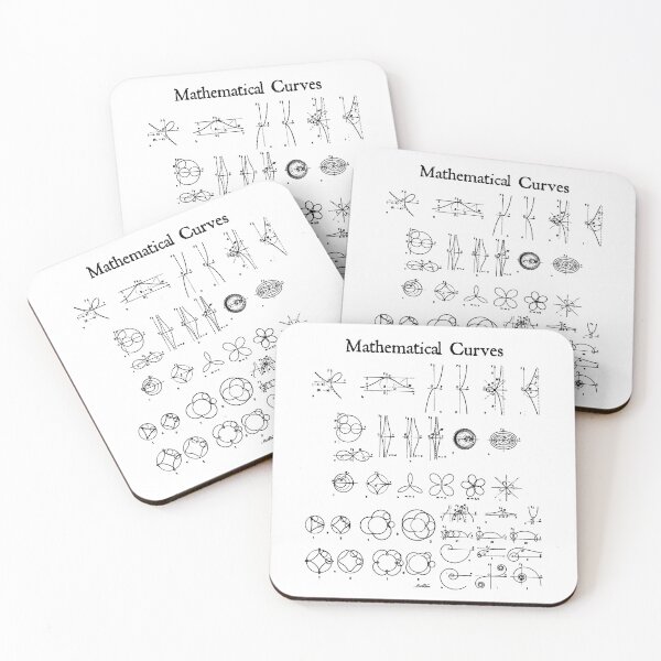 Item preview, Nerdy Vintage Mathematical Curves Science Teacher Black Text designed and sold by MathWare MathClips.