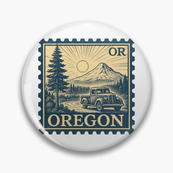 Item preview, Oregon Trailblazer Vintage Stamp Design designed and sold by Automotive Art by Greg.