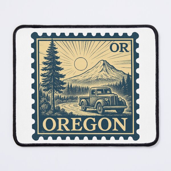 Item preview, Oregon Trailblazer Vintage Stamp Design designed and sold by Automotive Art by Greg.