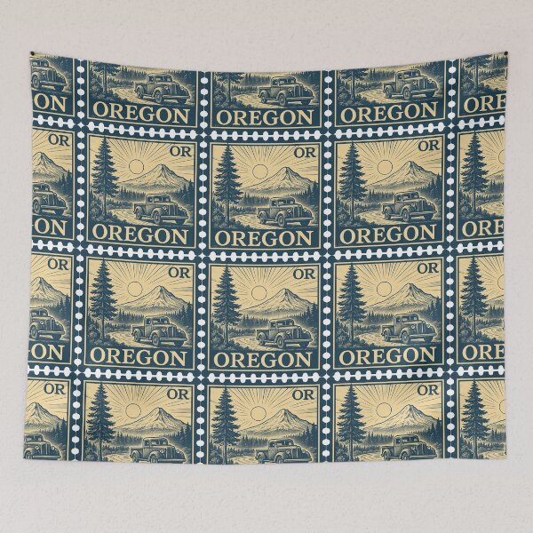 Item preview, Oregon Trailblazer Vintage Stamp Design designed and sold by Automotive Art by Greg.