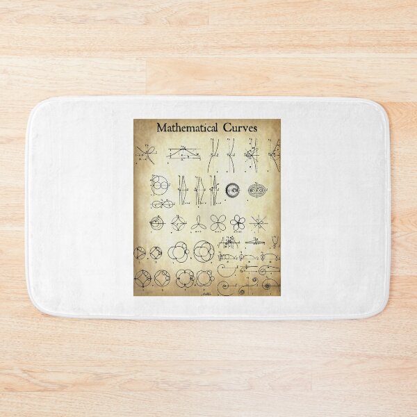 Item preview, Nerdy Vintage Mathematical Curves Science Teacher Black Text Parchment designed and sold by MathWare MathClips.