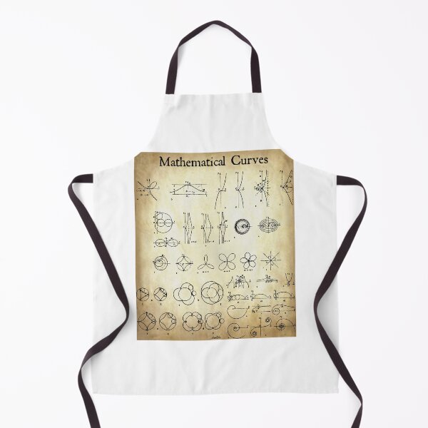 Item preview, Nerdy Vintage Mathematical Curves Science Teacher Black Text Parchment designed and sold by MathWare MathClips.