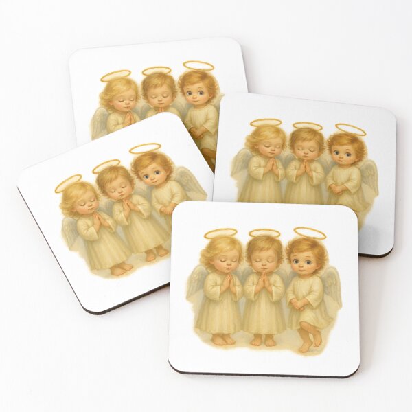 Item preview, Heavenly Trio – Three Little Angels with Halos and Heartwarming Personality designed and sold by TheJoyfulPen.