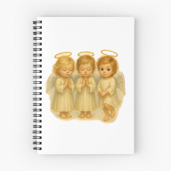 Item preview, Heavenly Trio – Three Little Angels with Halos and Heartwarming Personality designed and sold by TheJoyfulPen.