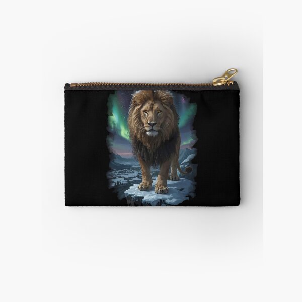 Item preview, Majestic Winter Lion Under Northern Lights designed and sold by RkskArt.