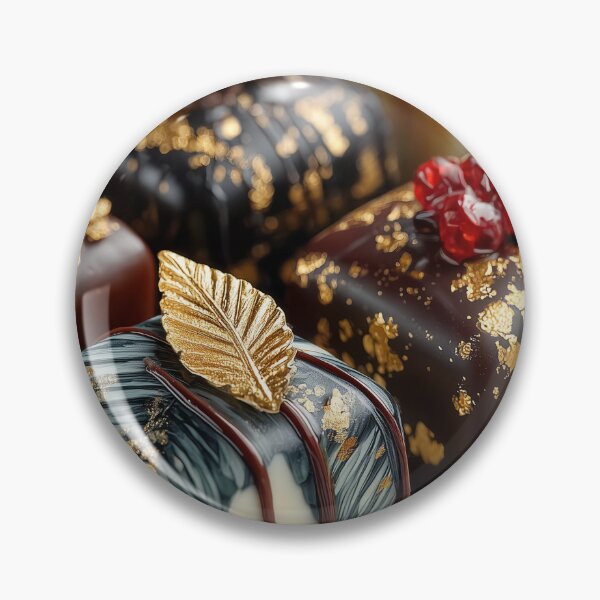 Item preview, Bombones artesanales de lujo con pan de oro – Arte mural para amantes de la gastronomía designed and sold by ArgentoArt.