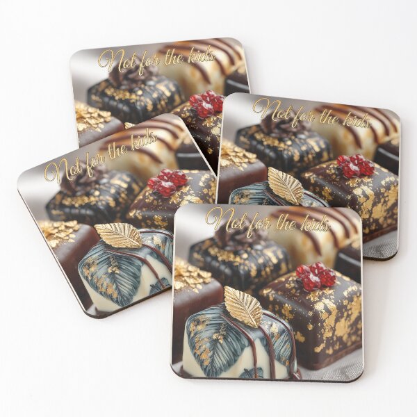 Item preview, Luxury Artisan Chocolate Bonbons with Gold Leaf – Foodie Wall Art designed and sold by ArgentoArt.
