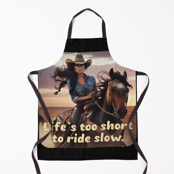 Item preview, A cowgirl riding a horse, motivation, life designed and sold by Schwefli.