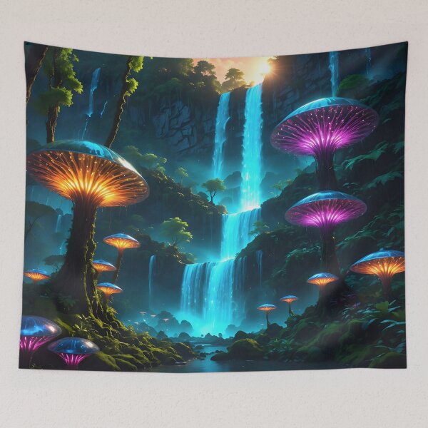Item preview, Luminescent Waterfall Sunset designed and sold by EyesthatBlind.