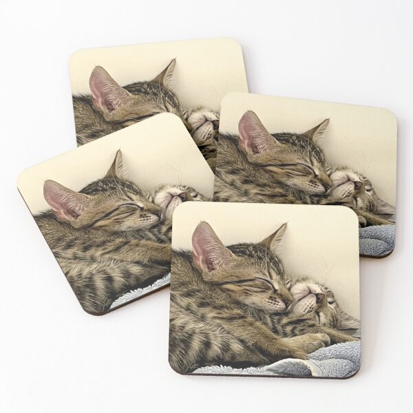 Item preview, Sleeping Kittens Cuddling – Cute Cozy Cat Photo designed and sold by AdamIntrovert.