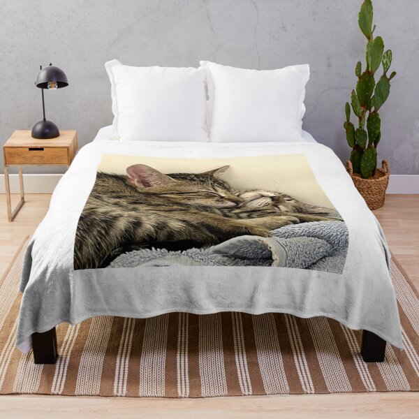 Item preview, Sleeping Kittens Cuddling – Cute Cozy Cat Photo designed and sold by AdamIntrovert.