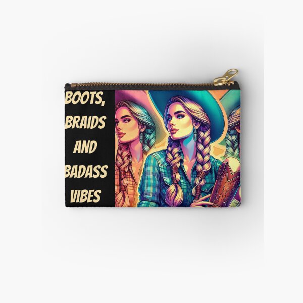Item preview, Cowgirl with braids and cowboy boots designed and sold by Schwefli.