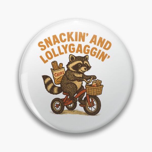 Item preview, Snackin’ and Lollygaggin’ Vintage Raccoon Trike Shirt designed and sold by Zippitydodads.